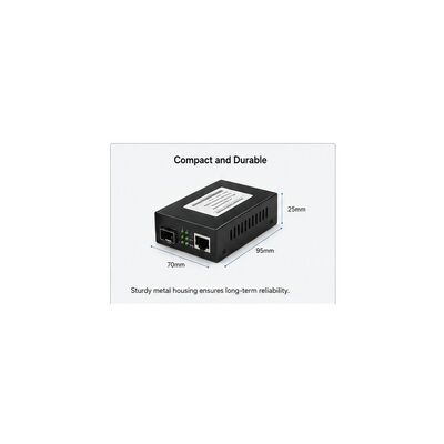 NL-MGMC-04 Managed 2 Port Gigabit SFP Media Converter with SNMP Web Management and VLAN Tagging