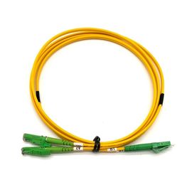 Gelbes der Verbindungskabel-Faser-Optik-APC PVC Outjacket E2000 Metallkappen-Verbindungsstück Inspektions-DX Innen