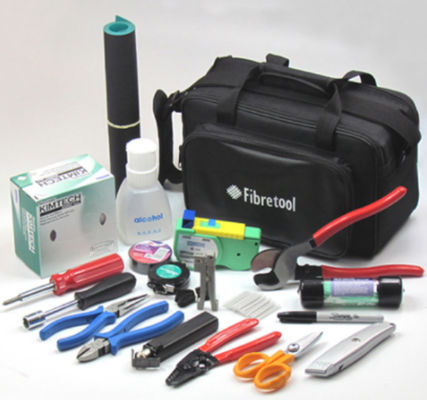 HW-306B Glasfaser-Werkzeug-Set mit Leichtgewicht Rucksack Kevlar-Schere und 5-in-1 Stripper für Techniker