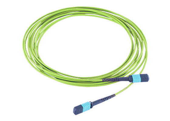 OM5 Glasfaser 12 Ader MPO MTP Trunk Kabel Limettengrün Optisches Patchkabel