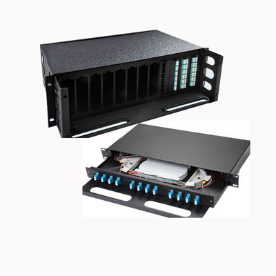 1RU Rack Mount Fiber Optic Patch Panel mit 36 Ports und Schubladen für einfaches Kabelmanagement