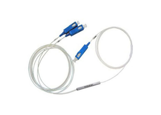 1x2 Mini-Typ PLC-Glasfaser-Splitter mit Edelstahlrohr für Singlemode-Anwendungen
