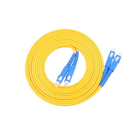 Blue Duplex Fiber Optic Patch Cord SC UPC Single Mode 1310nm mit G652D-Kabel und ≤0,3 dB Einfühlloss